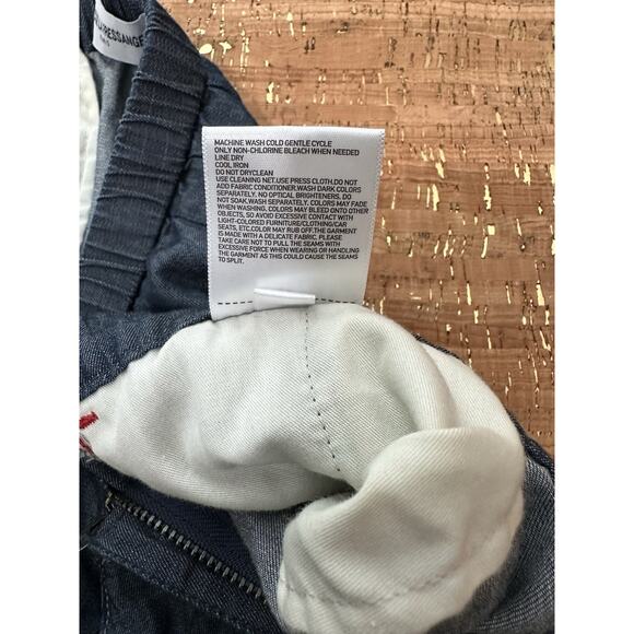 INES DE LA FRESSANGE X UNIQLO PARIS Blue STRAIGHT LEG PANTS Size M - Picture 6 of 9